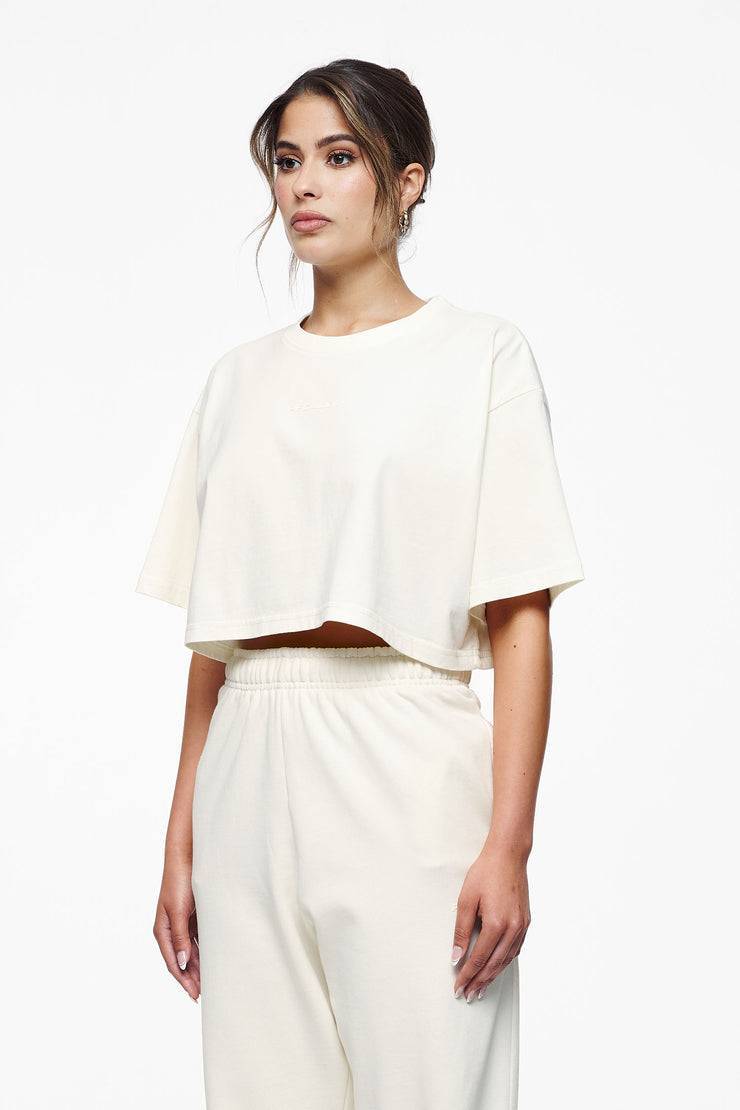 Pegador Layla Oversized Cropped Tee Vintage Washed Unbleached Gum Neuheiten