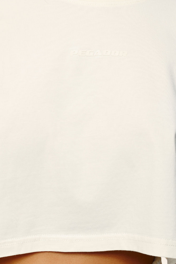Pegador Layla Oversized Cropped Tee Vintage Washed Unbleached Gum Neuheiten