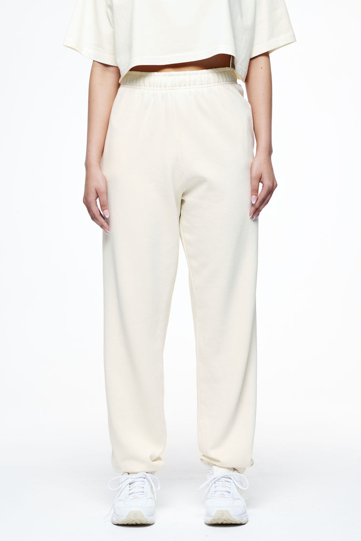 Pegador Villa High Waisted Sweat Pants Vintage Washed Unbleached Gum Räumungsverkauf