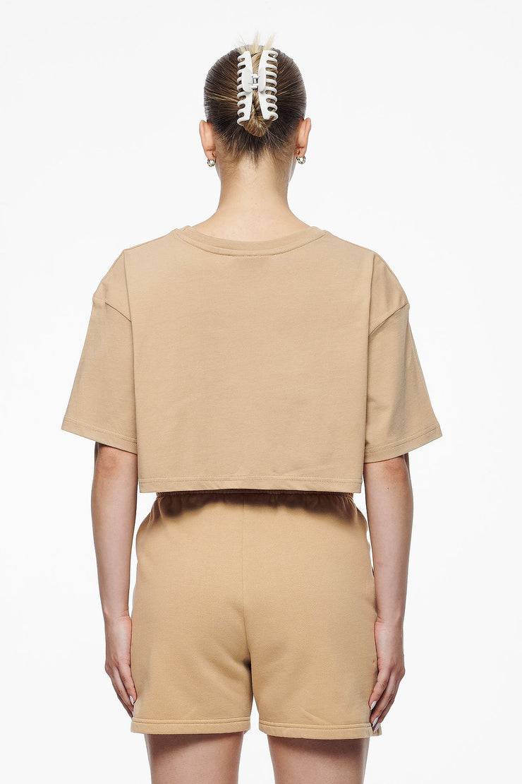 Pegador Layla Oversized Cropped Tee Vintage Washed Espresso Gum Tägliche Deals