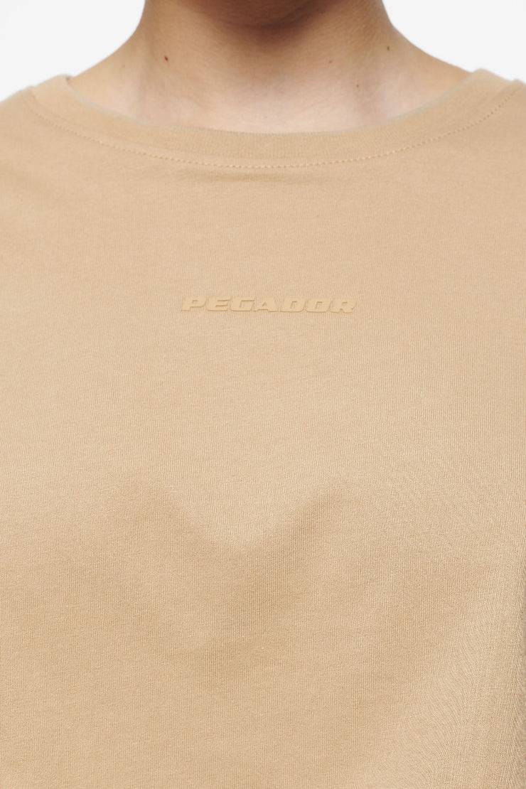 Pegador Layla Oversized Cropped Tee Vintage Washed Espresso Gum Tägliche Deals