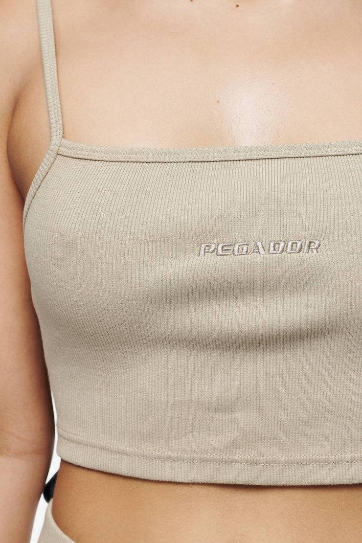 Pegador Ruby Rib Crop Top Vintage Washed Espresso VIP-Rabatte