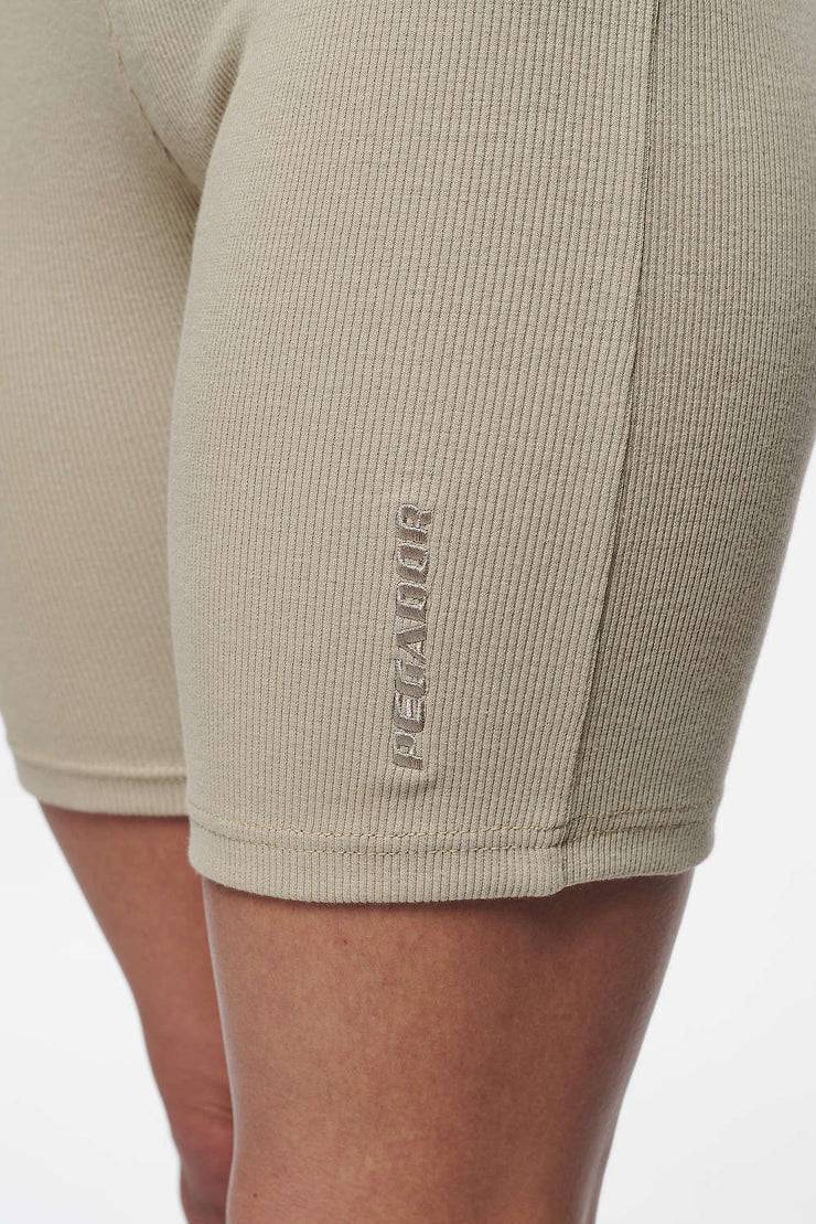 Pegador Barrie Rib Biker Shorts Vintage Washed Espresso Tiefpreis