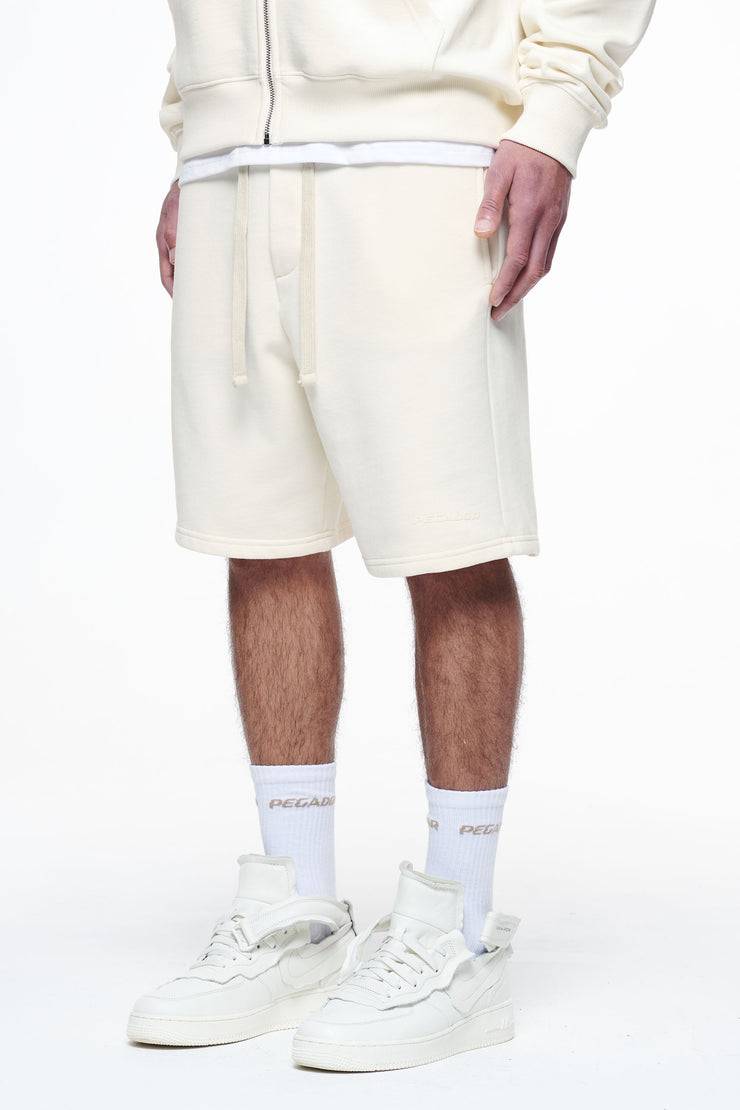 Pegador Logo Heavy Sweat Shorts Vintage Washed Unbleached Gum Letzte 3 Tage