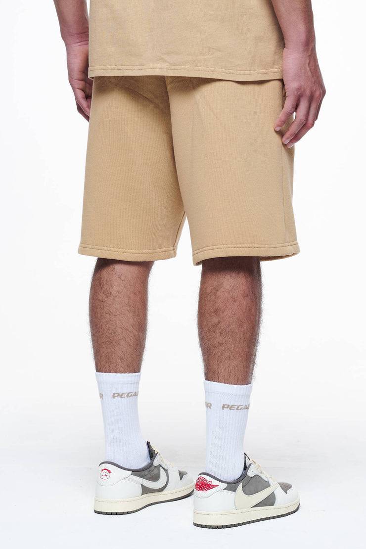 Pegador Logo Heavy Sweat Shorts Vintage Washed Espresso Gum Letzter Tag