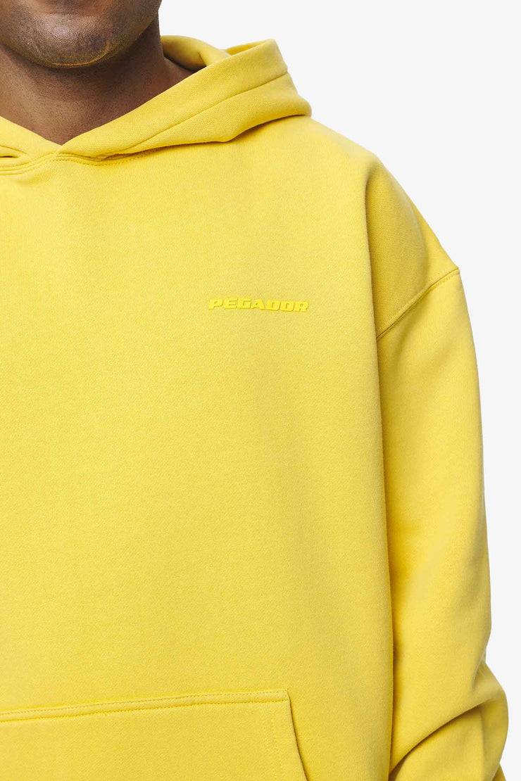 Pegador Logo Oversized Hoodie Vintage Washed Solar Yellow Gum Bis zu 55% Rabatt