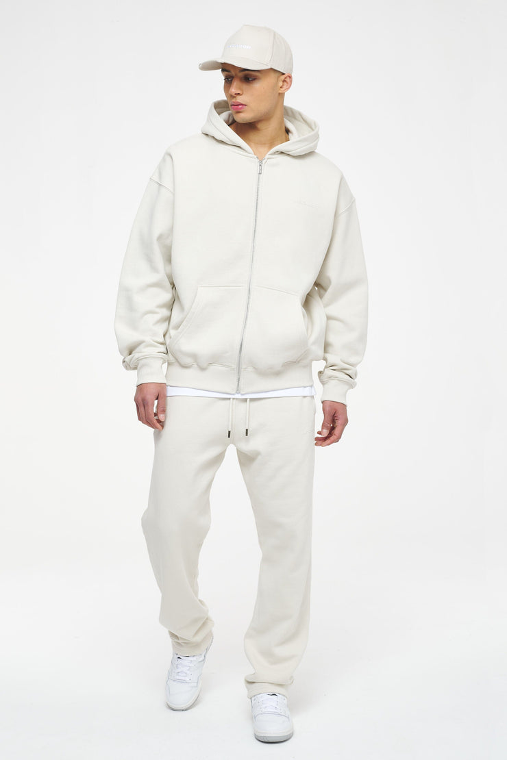 Pegador Logo Oversized Sweat Jacket Vintage Washed Angels Cream Gum Riesige Rabatte