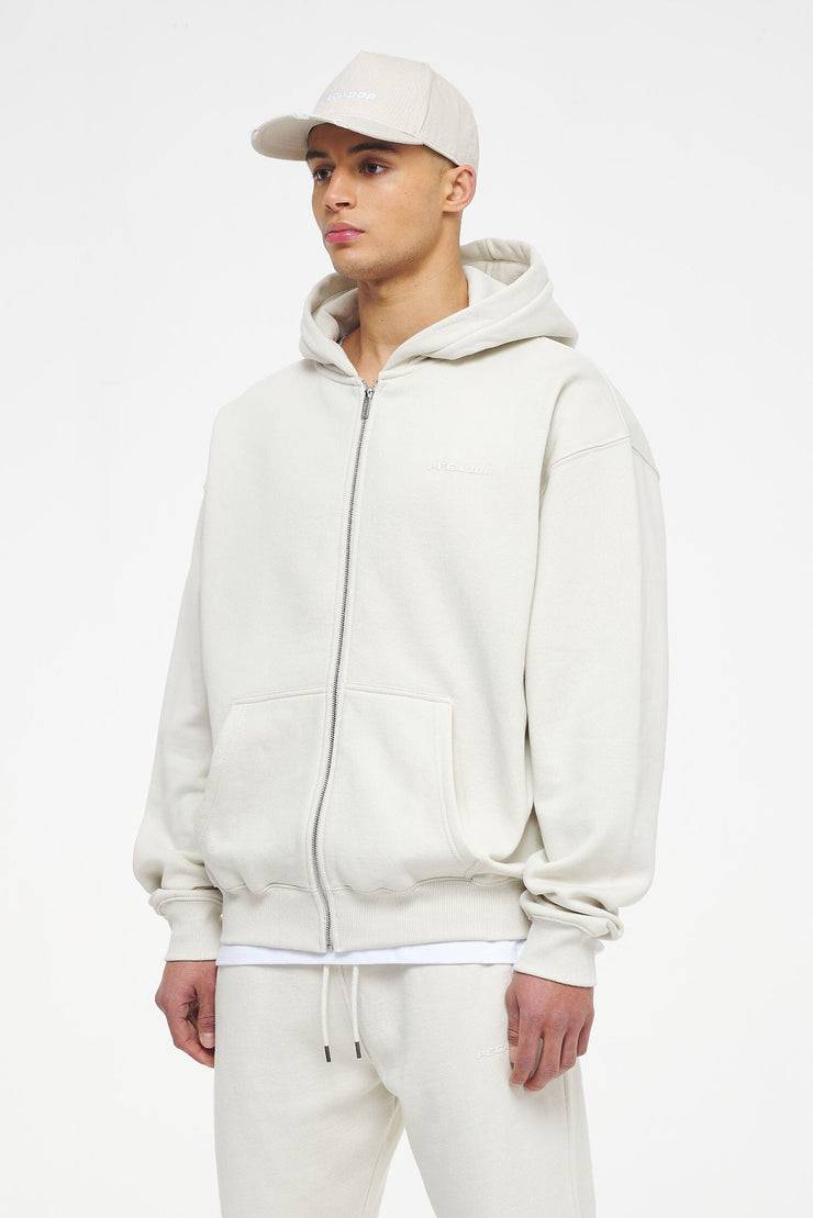 Pegador Logo Oversized Sweat Jacket Vintage Washed Angels Cream Gum Riesige Rabatte