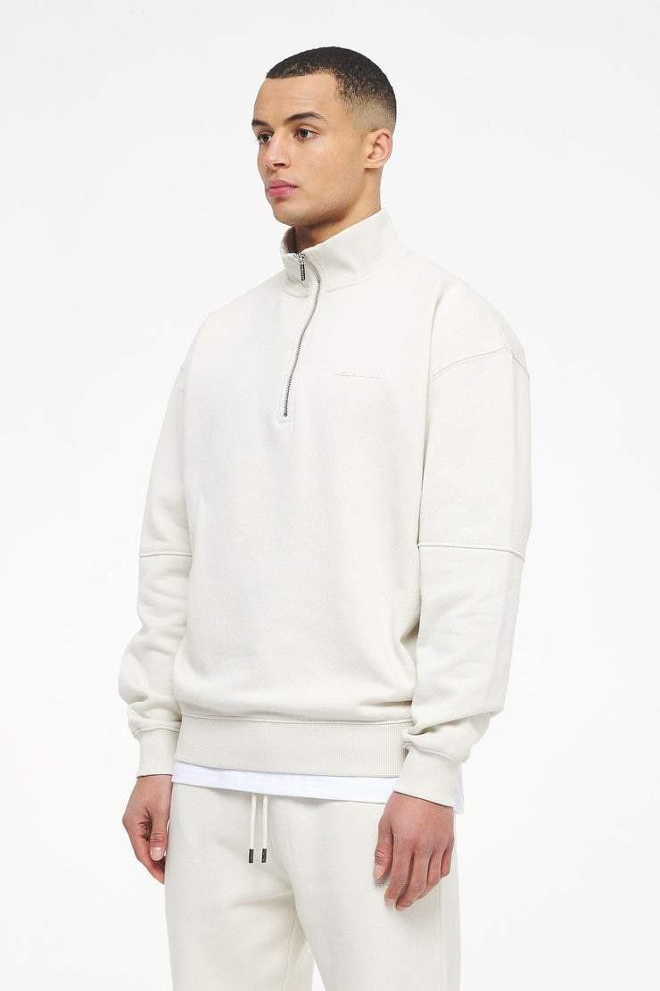 Pegador Logo Oversized Halfzip Sweater Vintage Washed Angels Cream Gum 50% Rabatt mit kostenlosem Versand