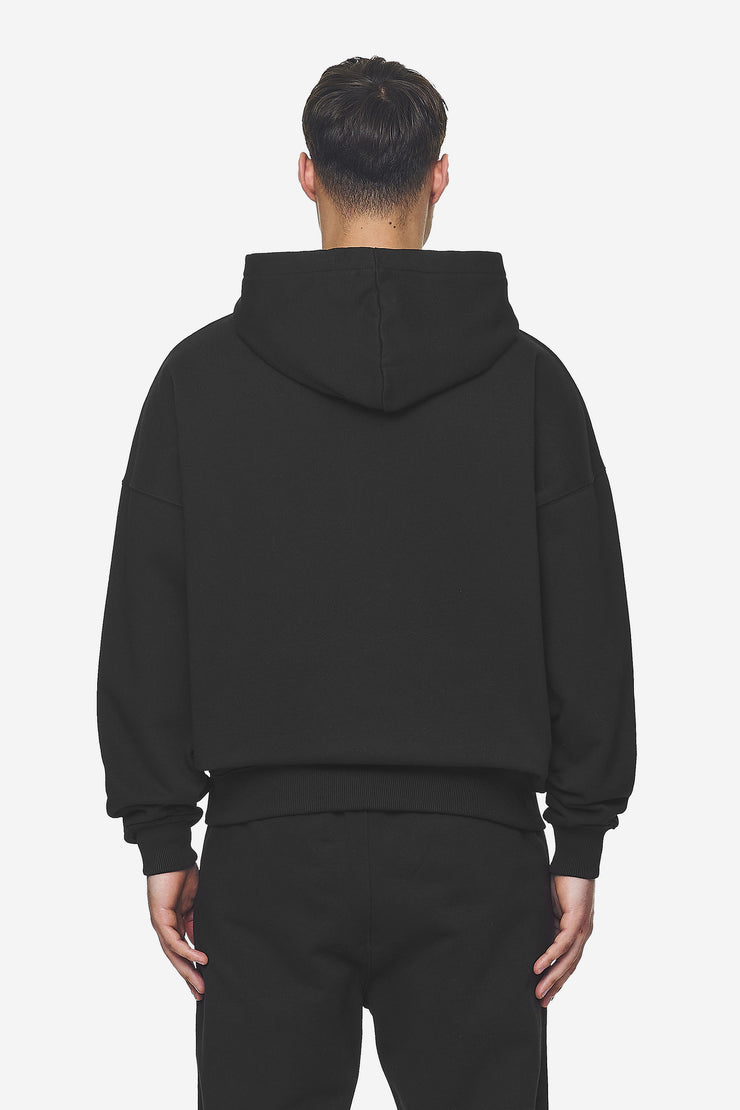 Pegador Logo Boxy Hoodie Washed Black White Gum Fabrikladen