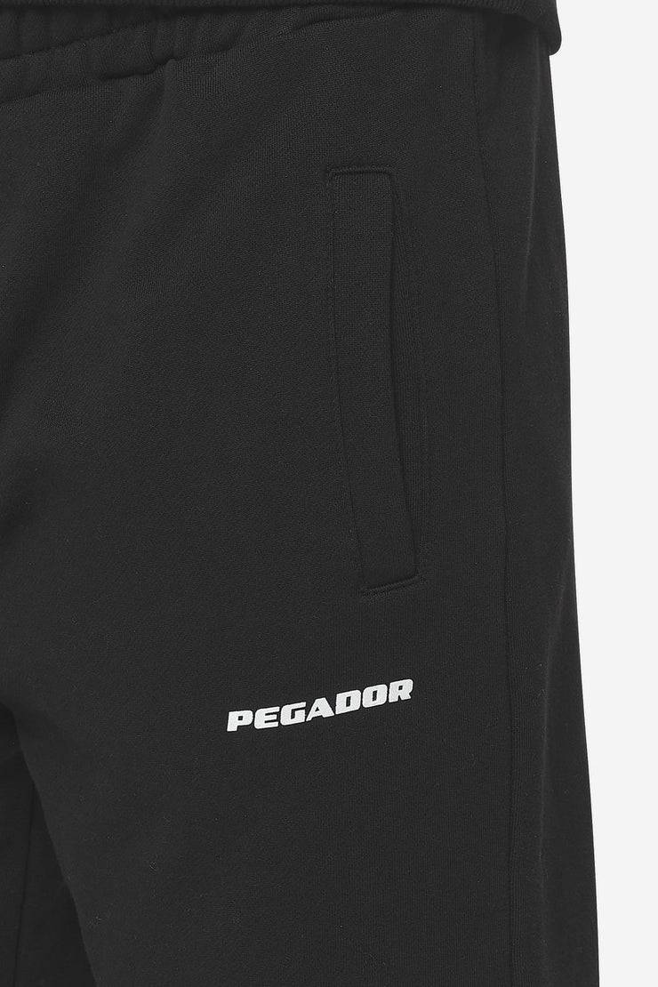 Pegador Logo Wide Sweat Pants Washed Black White Gum Im Verkauf