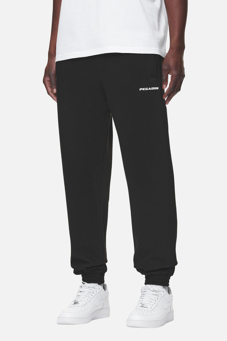 Pegador Logo Heavy Sweat Jogger Washed Black White Gum zollfrei