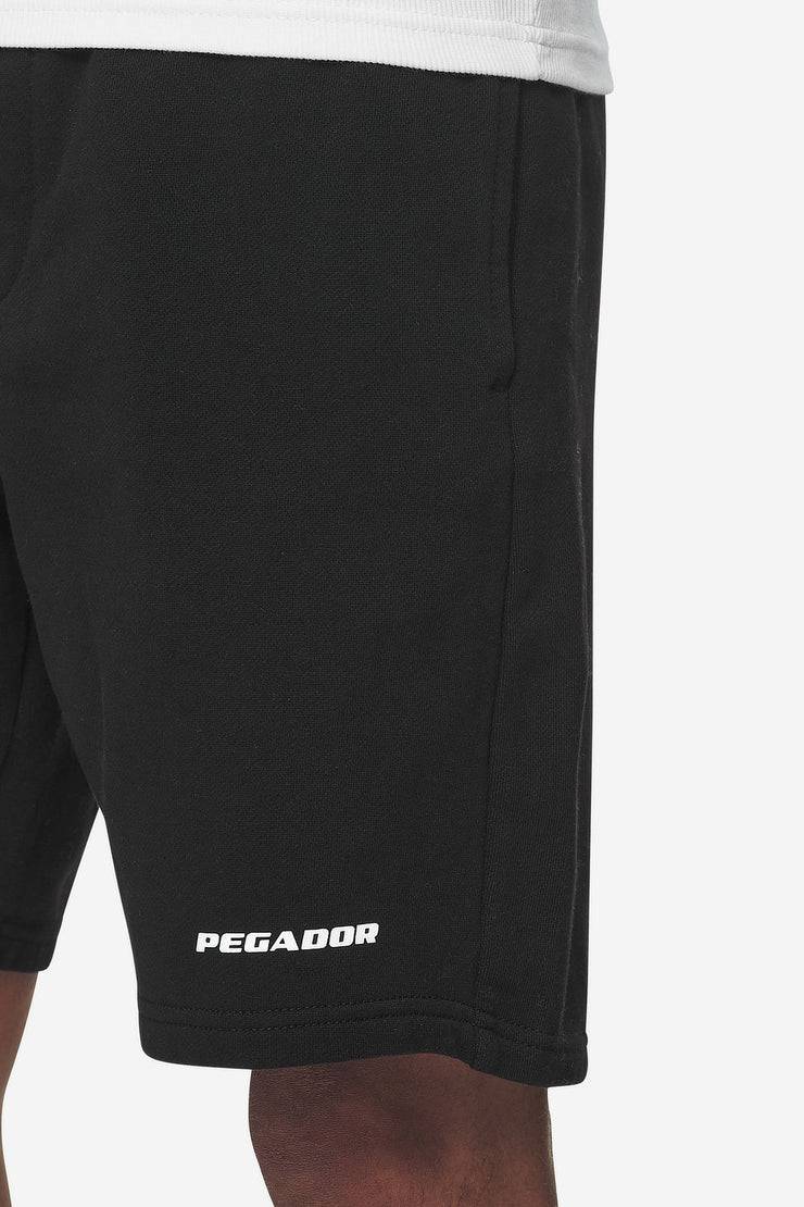 Pegador Logo Heavy Sweat Shorts Washed Black White Gum 50% Rabatt für begrenzte Zeit