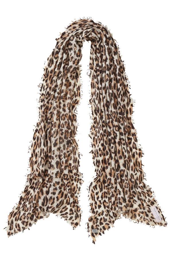 Pur Schoen Schal leo beige-schoko Online Shopping