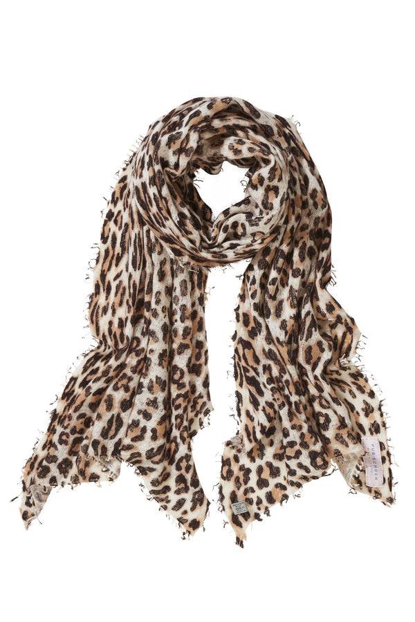 Pur Schoen Schal leo beige-schoko Online Shopping