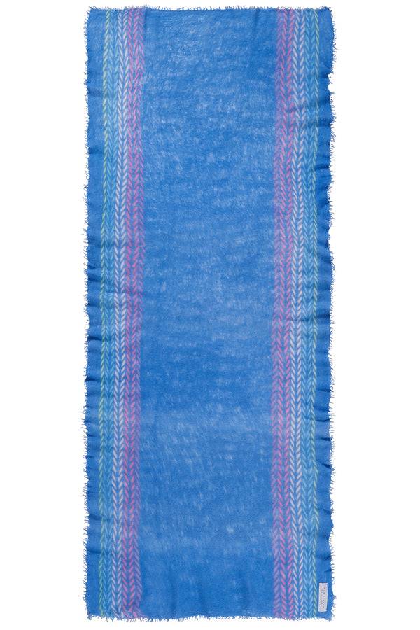Pur Schoen Schal ethno border skyblue Cyber Monday