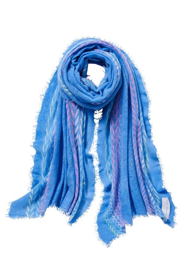 Pur Schoen Schal ethno border skyblue Cyber Monday