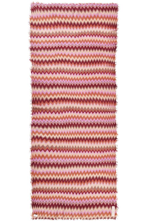 Pur Schoen Schal chevron bordo-camel classic Bis zu 60% Rabatt