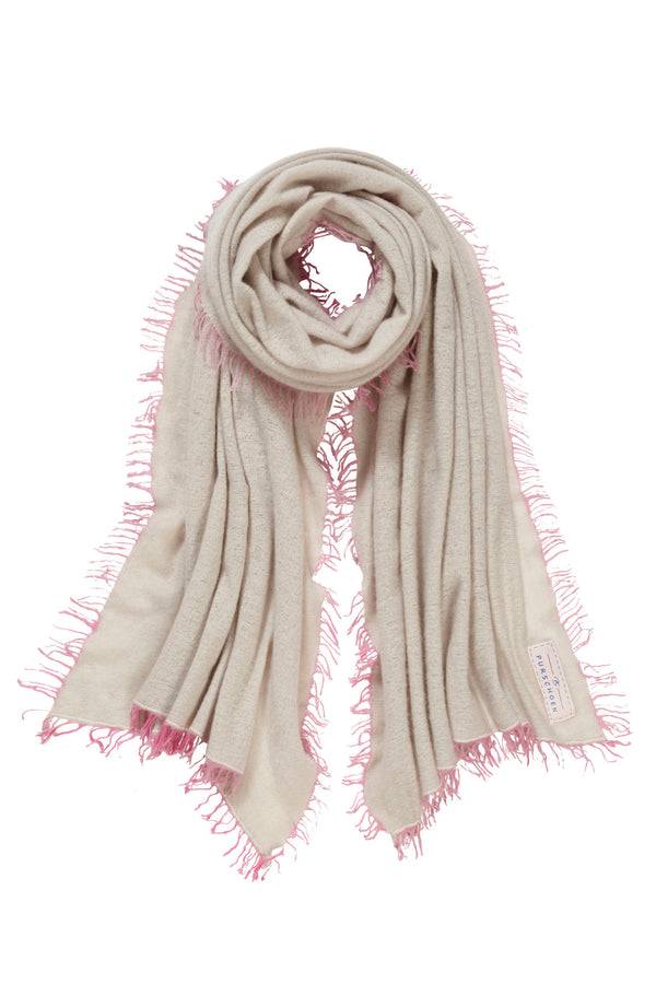 Pur Schoen Schal stone II fransen rose Riesige Rabatte