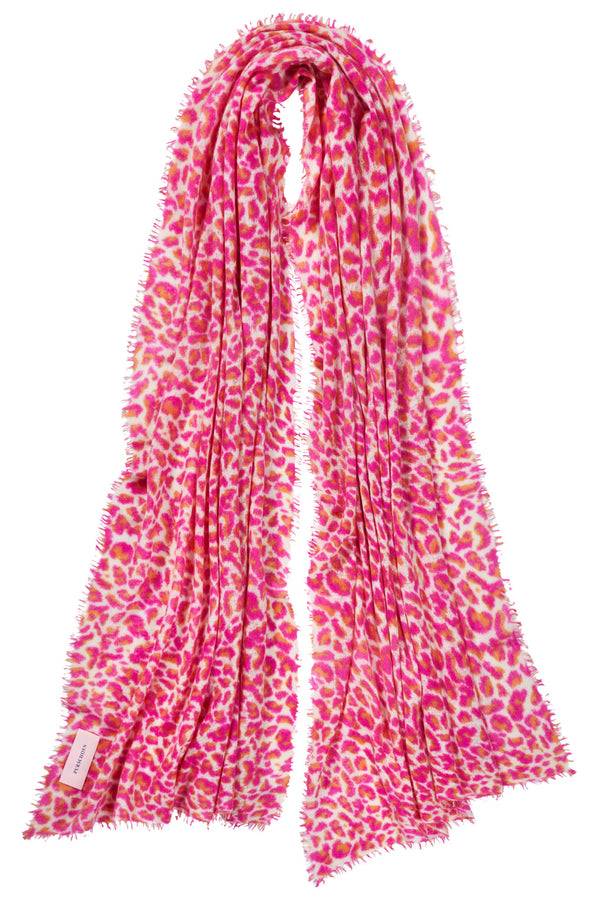 Pur Schoen Schal leo pink-orange zollfrei