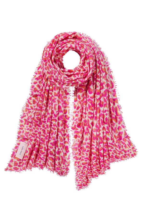 Pur Schoen Schal leo pink-orange zollfrei