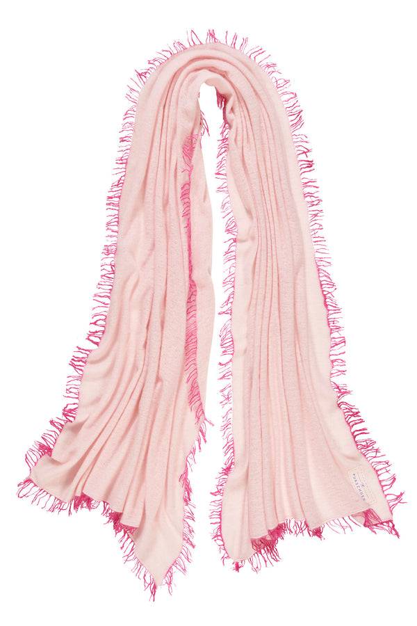 Pur Schoen Schal puder rose fransen pink Vatertagsangebot