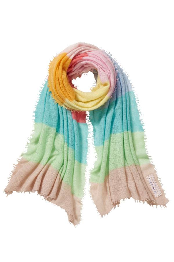 Pur Schoen Schal rainbow stripes 7 Heißer Verkauf