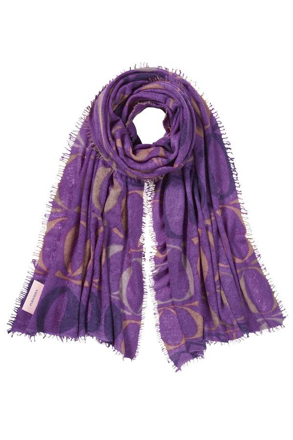 Pur Schoen Schal logo-love bigO violett Tiefpreis