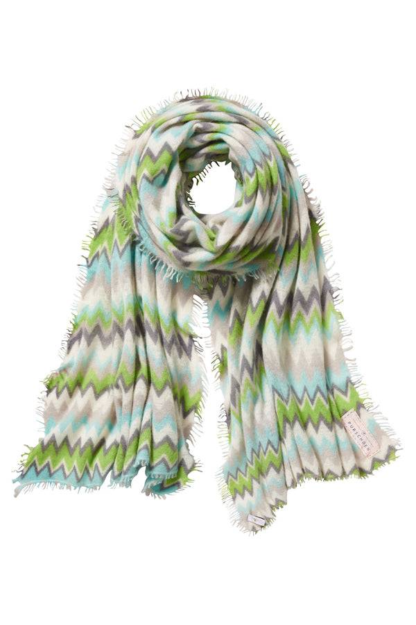 Pur Schoen Schal chevron lime-eistürkis Bis zu 50% Rabatt