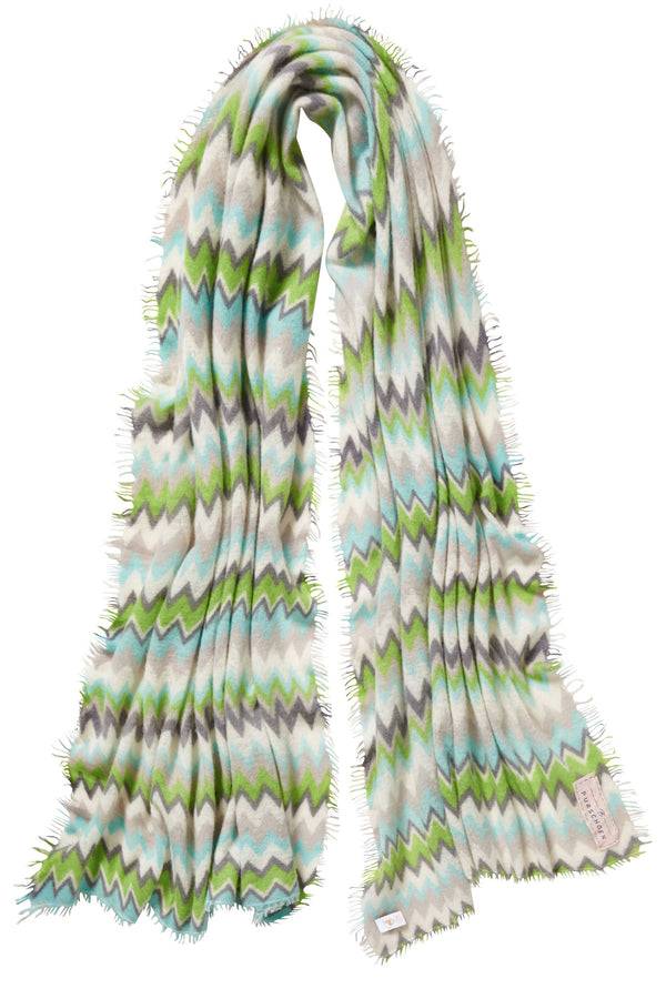 Pur Schoen Schal chevron lime-eistürkis Bis zu 50% Rabatt
