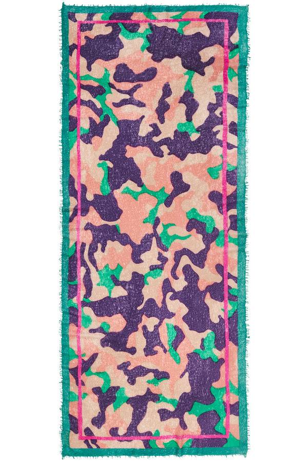 Pur Schoen Schal bubble aquamarin-blackberry 50% Rabatt mit kostenlosem Versand