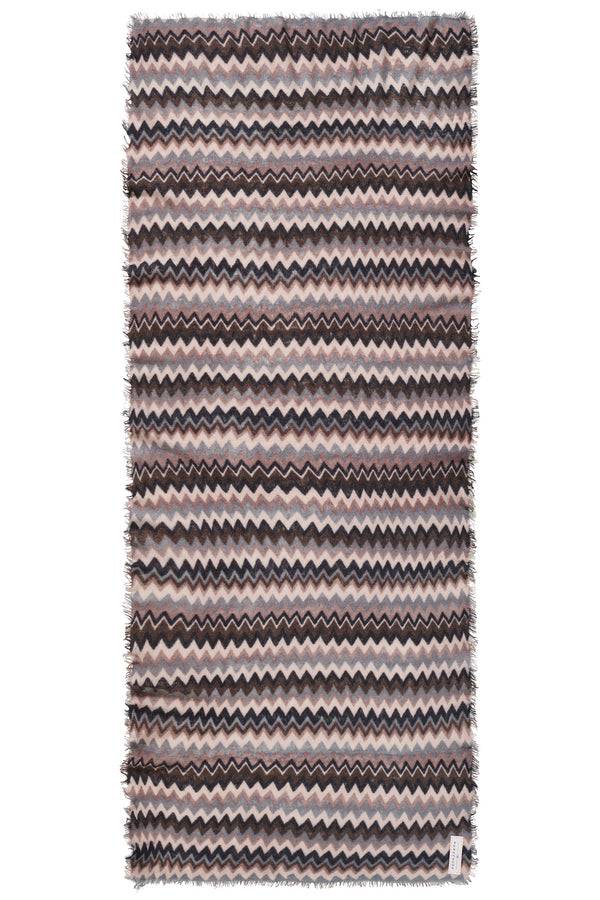 Pur Schoen Schal chevron black coffee im Angebot