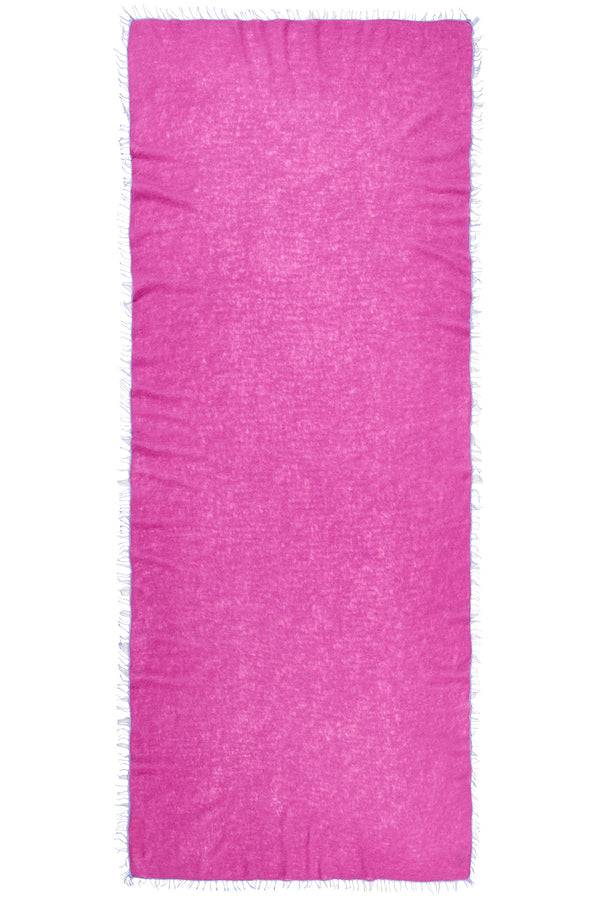 Pur Schoen Schal fuchsia fransen sky blue Vatertagsangebot