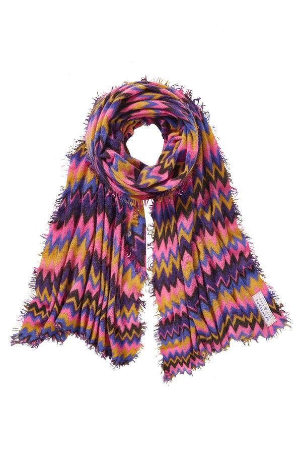 Pur Schoen Schal chevron blackberry-rose Blitzangebot