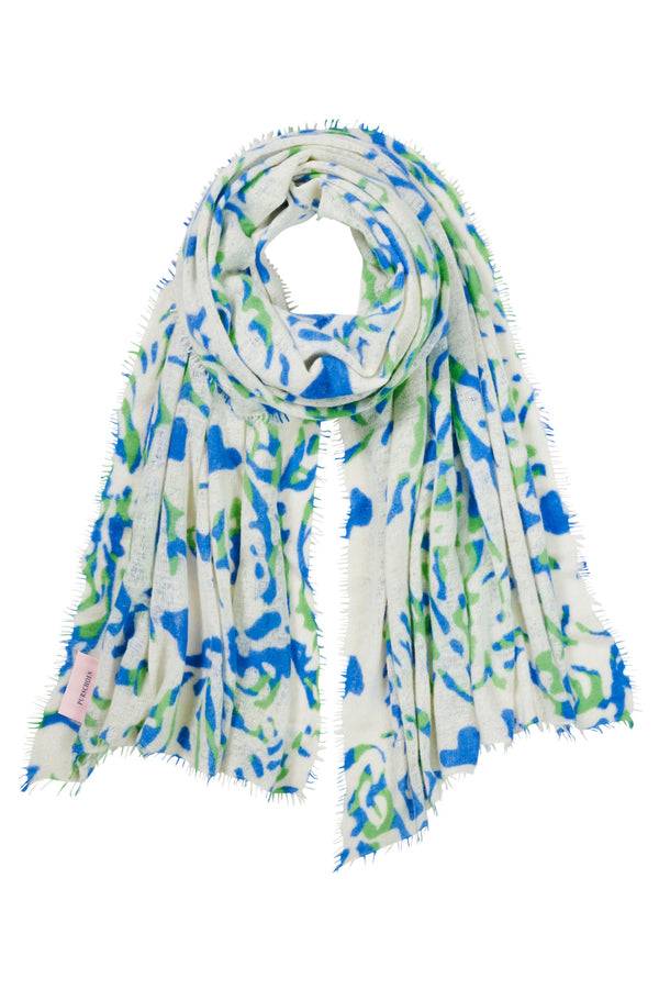Pur Schoen Schal djungle heart sky blue Kostenlose Rückgabe