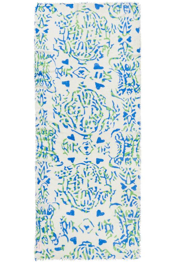 Pur Schoen Schal djungle heart sky blue Kostenlose Rückgabe