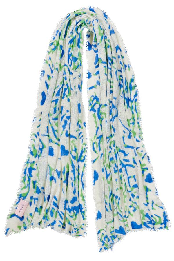 Pur Schoen Schal djungle heart sky blue Kostenlose Rückgabe