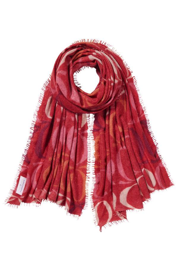 Pur Schoen Schal logo-love bigO lava red Begrenzte Freigabe