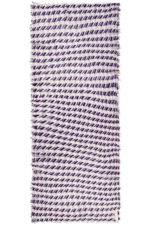 Pur Schoen Schal st la pepita flieder-natural Sonderangebot der Fabrik