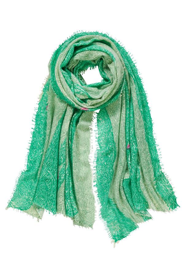 Pur Schoen Schal peacock grün 50% Rabatt für begrenzte Zeit