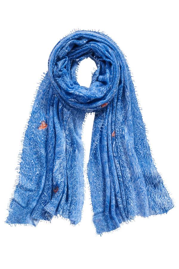 Pur Schoen Schal peacock blau Verkauf
