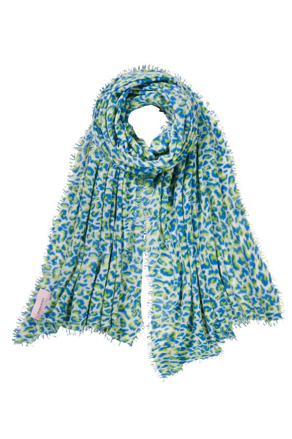 Pur Schoen Schal leo sky blue-neon grün Valentinstagsangebot