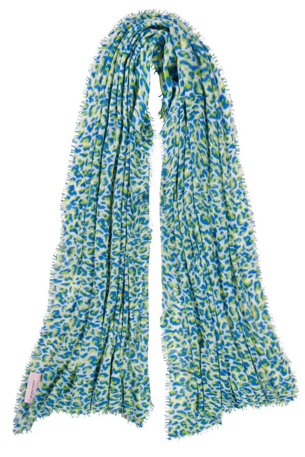 Pur Schoen Schal leo sky blue-neon grün Valentinstagsangebot
