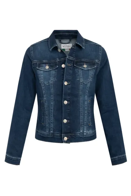 Recover Pants Jeansjacke Chic in Used-Optik in DENIM BLUE Artikelnummer REC-30100-01-4325-145 Riesige Rabatte