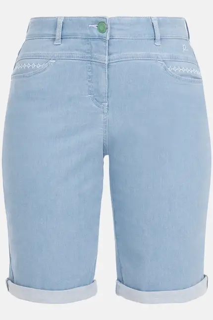 Recover Pants Carla, Relaxed-Fit-Bermuda mit Bordürenstickerei in BLEACHED Artikelnummer REC-13392-4238-106 Online