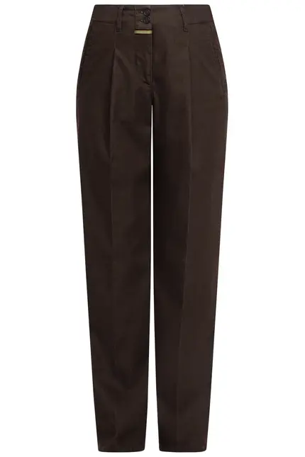 Recover Pants Bundfaltenhose Peggy in Dunkelbraun Artikelnummer REC-12641-U4143-887 Kostenloser Versand
