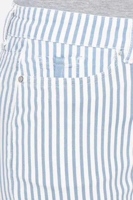 Recover Pants Frieda, Straght-Fit Hose in STREIFEN ECRU/ BLAU Artikelnummer REC-13395-4149-400 Black Friday