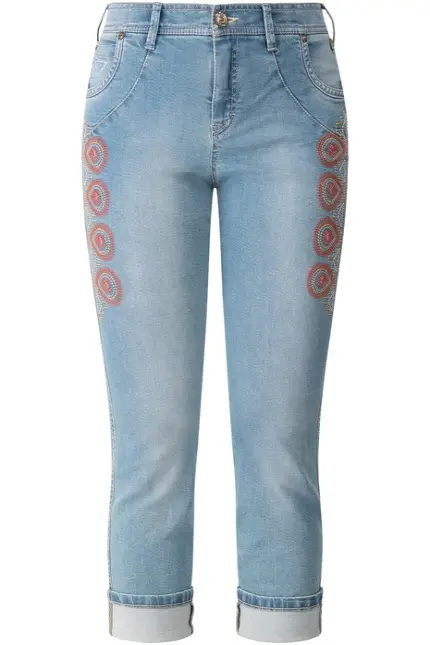 Recover Pants Jeans bestickt in blau Artikelnummer REC-12728-2629-100 Neueste Mode