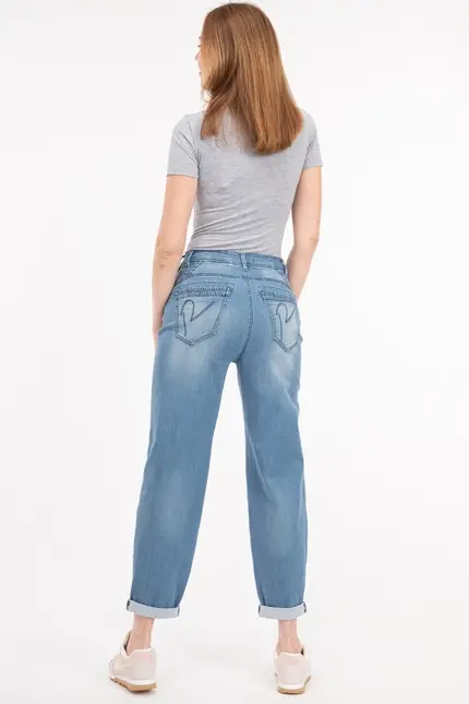 Recover Pants Amira, Relaxed-Fit Jeans in DENIM-BLUE Artikelnummer REC-13324-03-3880-145 Große Rabatte