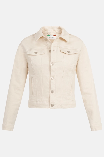 Recover Pants Chic, Jeansjacke in légèrer Passform in ECRU-NATUR Artikelnummer REC-30100-01-3883-111 VIP-Rabatte